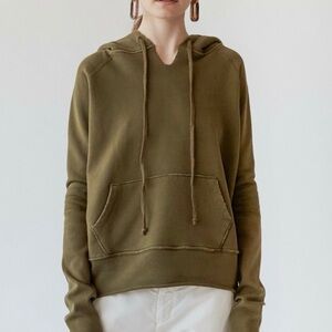 Nili Lotan Janie Hoodie Army Green XS